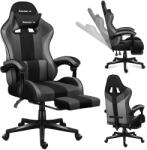 Huzaro Force 4.7 gamer szék kihúzható lábtartóval a teljes kényelemért, ergonomikus deréktámasszal és állítható fejpárnával, légáteresztő kényelmes szövettel a hűs érzetért, puha kartámaszokkal a kise (Force