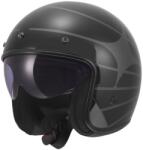 LS2 OF601 Bob II Cosmic nyitott motoros bukósisak fényes fekete-szürke