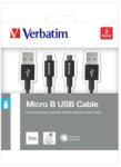 Verbatim 48874 USB кабел (2.0), USB A + microUSB, 1m, черен box, 2 бр (48874)