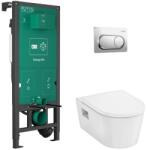 Hansgrohe EluPura Original S Teljes WC-szett falsík al. öbl. rendsz, iFrame Original S nyomólap, EluPura WC-ülőke, króm 6 (60302000)