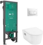Hansgrohe EluPura Original S Teljes WC-szett falsík al. Öbl. rendsz. , iFrame Original S nyomólap, EluPura WC-ülőke, fehér (60302450)