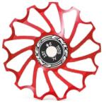 Enlee Speed ipari csapágyas váltógörgő, alumínium, 1db, kerámia csapágy, 13T, piros