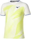 Mizuno Stargazer Shadow Graphic Short Sleeve Tee White Yellow Férfipóló S