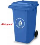 Mirpol Kuka 240l kék kültéri Kerekes háztartási szemetes Hulladéktároló EN-840