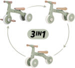 Petite&Mars PETITE&MARS Multifunkciós tricikli 3v1 Bingo Sage Leaf - vital24