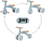 Petite&Mars PETITE&MARS Multifunkciós tricikli 3v1 Bingo Sterling Blue - vital24
