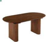 Mebel Elite Kihúzható étkezőasztal 90-220 cm méretben, dió színben OVAL