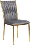 Mebel Elite Fonott bársony szék szürke színben, DAN