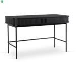 Mebel Elite Íróasztal 120 cm méretben, bordázott fekete kivitelben TRISH