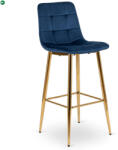 Mebel Elite Bárszék sötétkék bársony, ARIEL