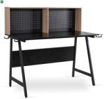Mebel Elite ICE gamer íróasztal 138, 5 cm, fekete/sonoma tölgy