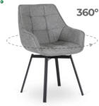 Mebel Elite Forgó szék szürke színben. LUNA 2