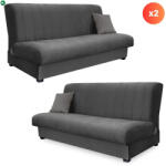 Mebel Elite 2 db-os szett, ágyazható kanapé szürke színben SIGMA