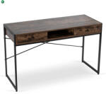 Mebel Elite Íróasztal 123 cm méretben, barna/fekete színben STEP