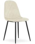  Bézs bársony szék ASTI fekete lábakkal