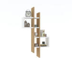 Hanah Home Fali polc, zafír tölgy és fehér 54x20x108 cm (495SSE1172)