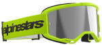Alpinestars Vision 3 Wordmark Cross szemüveg - Sárga (Ezüst tükrös plexivel)