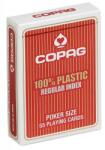 Cartamundi Copag 100% Plasztik Póker Kártya, piros (68400377) - liliputjatek