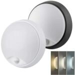 Solight WO780-1 kültéri LED lámpa érzékelővel - 22 cm kör, 2 burkolat, fekete / fehér