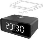 Solight CA07 óra Qi vezeték nélküli töltéssel, fekete