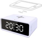 Solight CA07 óra Qi vezeték nélküli töltéssel, fehér