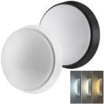 Solight WO779 kültéri LED lámpa állítható - 22 cm kör, 2 burkolat, fekete / fehér