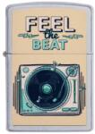 Zippo króm benzines öngyújtó - Feel the Beat lemezjátszó mintával (Z-190103-2)