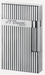 S.T. Dupont Ligne 2 ezüst guilloché szivaröngyújtó - csíkos mintával (016817)