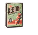 Zippo fényes sötét grafitszürke benzines öngyújtó - Street Food Kebab (Z-190110-1)