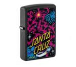 Zippo matt fekete benzines öngyújtó - Santa Cruz Cosmic grafikával (Z-190103-3)
