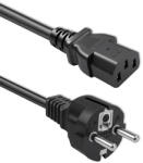 Qoltec Tápkábel SCHUKO CEE 7/7 (E/F) | IEC C13 | 3x1, 00mm2 | Tiszta réz Cu | 1, 5m (54626)