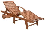 Garden Pleasure Кафяв градински шезлонг от масивно дърво Beverly Hills - Garden Pleasure (985165)