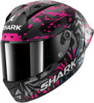 Shark Aeron-gp Fim Racing #2 Replica Redding Mat Bukósisak+plexivel, Matt Fekete-rózsaszín-kék