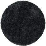 Ayyildiz Антрацитен кръгъл килим ø 80 cm Fluffy - Ayyildiz Carpets (FLUFFY80803500ANTHRAZIT)