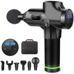 VG Rezgőpontos Prémium Masszázspisztoly, testmasszázsgép LCD, erős vezeték nélküli, 6 db fejjel (15880)