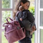 Pasito a Pasito Pelenkázó hátizsák - Cherry (Bársony)