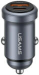 USAMS Autós töltő USAMS CC322 30W 1xUSB-A 1xUSB-C tarnish (CC322CC01)