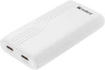 Sandberg 4in1 TravelCharger hálózati töltő, 2x USB-C PD, 65W, GaN, világadapter, fehér (441-68)