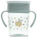 Lorelli My Friend Tanulópohár Szilikon 360°-os itatócsőrrel, Zöld méhecske 12+ hó (275 ml/db) - diaper