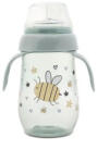 Lorelli My Friend Tanulópohár Aszimmetrikus szilikon csőrrel, Zöld méhecske 6+ hó (250 ml/db) - diaper