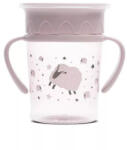Lorelli My Friend Tanulópohár Szilikon 360°-os itatócsőrrel, Rózsaszín bárány 12+ hó (275 ml/db) - diaper