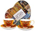 Queen Isabell Van Gogh Napraforgók porcelán csésze aljjal szett 250 ml - szív díszdobozos (IMO-PP-W25VG556B-23632)