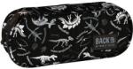 DERFORM BackUp dinoszauruszos ovális tolltartó - Black (PB4A114) - iskolataskawebshop