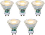 LUEDD 5 darabos GU10 50 mm-es dimmelhető LED izzókészlet átlátszó 2, 5 W 450 lm 2700K (03407)