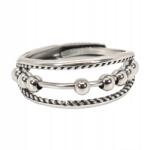 CalmRings Ezüst Gyűrű mozgatható golyók stresszoldó, ajándék ékszer