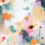 Takoy Ruházati anyag / Ruha anyag fényes hatással ködös virágok