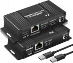  Hdmi jel erősítő, konverter, extender Usb KVM-mel Lan RJ-45-re, 60m, 1080p (6975848990360)