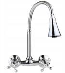 Focus Sanitar Konyhai Fali Csaptelep Retro Flex Mosdó Hajlékony Mozgatható Mosogató Kifolyócső (6003003-1v3)