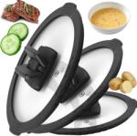 Berretti 3 Db-os Üveg Fedő Szett Berretti Comodo Serpenyő Edényekhez 16 18 20CM (BR-8822)