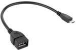  Cablu OTG USB-A mama la micro USB tata, 20 cm, pentru telefon si tableta (KPO2908)